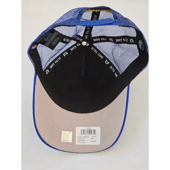 Golden State Warriors NBA Blue Ultra Game Trucker Snap Back Mesh Hat Cap New - Picture 5 of 5